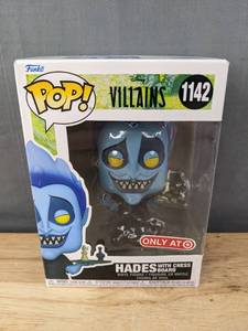 lot 88F image: Brand New Funko Pop Disney Villains Hades with Chess Board #1142 Figure V