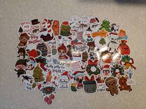 lot 425 image: 60 Total Brand New Holiday Stickers P