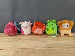 lot 71L image: 5 Brand New Squishmallows - Caedyn, Barella, Shasta, Trenton and Maxie $50 Retail W