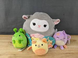 lot 64L image: 4 Brand New Squishmallows - Elea, Trenton, Beula and Meghan $50 Retail W