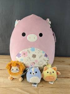lot 49L image: 4 Brand New Squishmallows - Shasta, Peter, Meghan and Sol $63 Retail W