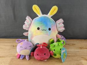 lot 59L image: 4 Brand New Squishmallows - Tinley, Beula, Trenton and Barella $50 Retail W