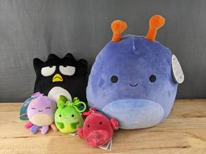 lot 84L image: 5 Brand New Squishmallows - Preeti, Trenton, Barella, Badtz Maru and Beula $65 Retail W