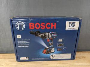 lot 12 image: Brand New Bosch 18-Volt Brushless Cordless Connected-Ready 12 Hammer Drill Kit $269 Retail I