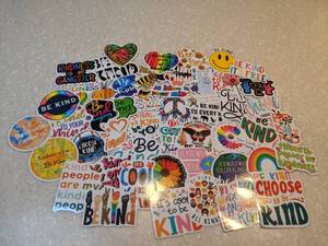 lot 439 image: 50 Total Brand New Be Kind Stickers P