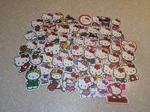 lot 440 image: 50 Total Brand New Hello Kitty Stickers P