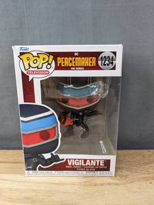 lot 199F image: Brand New Funko Pop Televison DC Peacemaker Vigilante #1234 Figure V