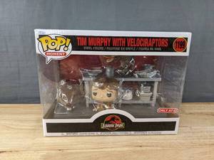 lot 204F image: Brand New Funko Pop Moment Jurassic Park Tim Murphy with Velociraptors #1199 Figure 10 Box V