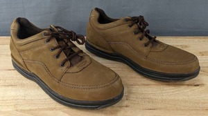 lot 182 image: Rockport World Tour Classic Chocolate Nubuck Shoes Mens Size 14 Brown L