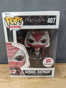 lot 162F image: Brand New Funko Pop Batman Arkham Knight Azrael Batman #407 Figure V