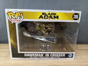 lot 186F image: Brand New Funko Pop Black Adam Hawkman in Cruiser #286 Figure 10 Box V