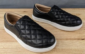 lot 438A image: STQ Slip On Memory Foam Sneakers Womens Size 6 Black L