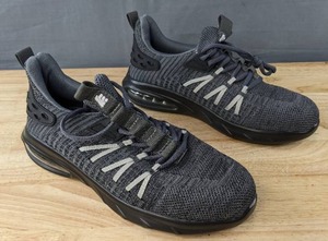 lot 177 image: Brand New Steel Toe Slip Resistant Safety Work Shoes Mens Size 9.5 Sneakers Grey and Black L
