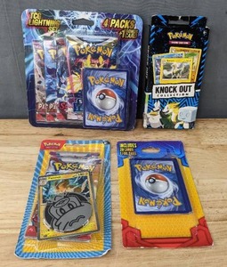 lot 25L image: Brand New Pokmon TCG Lightning Set, Pokmon Trading Card Game Knock Out Collection, Pokmon TCG Pawmot 2-Pack Blister Pack and Pokmon 20 Card with 1 Foil Pack I