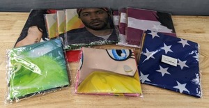 lot 83 image: 10 Brand New Flags Featuring Nicki Minaj, Ghostbusters, Frank Ocean, 21 Savage, Princess Peach, Etc. N