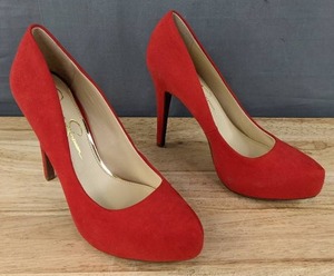 lot 465 image: Jessica Simpson Parisah Platform Stiletto Heels Womens Size 7.5 Red L