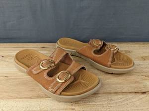 lot 443 image: Brand New COFACE Orthotic Slide Sandals Womens 9 Tan L