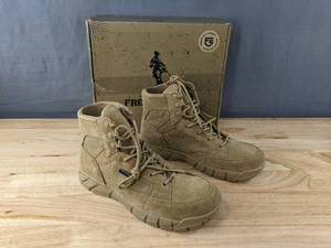 lot 52L image: Brand New Free Soldier Desert Hiking Work Combat Tan Boots Mens Size 10 $90 Retail L
