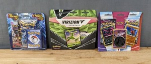 lot 71 image: Brand New Assorted Pokemon Card Packs - TCG Lightning Set, Virision V Showcase, Booster Packs I