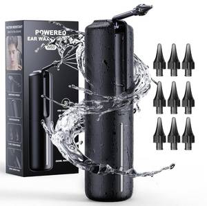 lot 40B image: Brand New Water Powered Ear Cleaner Ear Wax Removal Kit Waterproof USB Rechargeable Safe & Effective Triple Jet Stream 5 Pressure Settings, 4 Modes, Ear Cleaning Irrigation Kit with Basin N