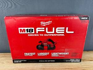 lot 6B image: Brand New Milwaukee M18 FUEL 18V Lithium-Ion Brushless Cordless Compact Bandsaw 2829-20 $329 Retail O