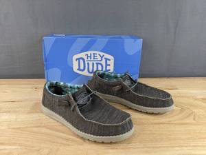 lot 50A image: Hey Dude Wally Sox Mens Size 9 Womens Size 11 Charcoal L