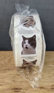 lot 61G image: New Roll of 500 Cat Face Stickers N