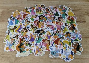 lot 41G image: 50 New Disney Princess Stickers N