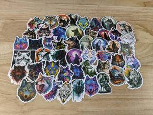 lot 59G image: 50 New Wolf Nature Stickers N