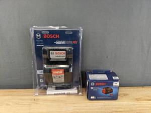 lot 16B image: Brand New Bosch 18V Lithium-Ion Turbo Charger and Brand New 18V High Power Battery $288 Package Retail I