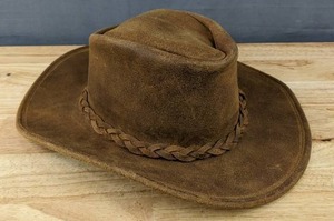 lot 89G image: Brand New Minnetonka The Outback Brown Hat Unisex Small $64.95 Retail N