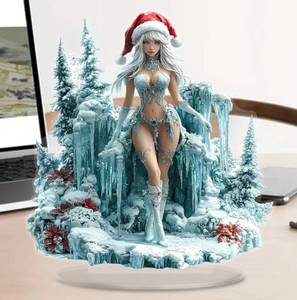 lot 70G image: Brand New Snow Princess Anime Flat Acrylic Display Decor 7.9 L