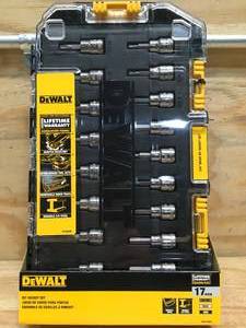 lot 57 image: Dewalt 17-Piece SAE & MM Bit Socket Set