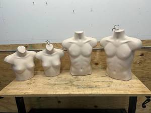 lot 72 image: Lot of 4 Torso Mannequins