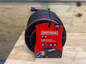 lot 70 image: CRAFTSMAN Garden Hose 58-in x 100-ft Heavy Kink Free Hybrid Polymer Black Hose