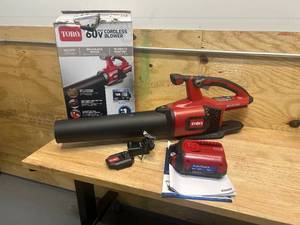 lot 92 image: TORO 60V MAX 110 mph Brushless Leaf Blower with 2.0Ah Battery