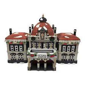 lot 6 image: Dept 56 - Dickens Village Collections Victoria Station - Heritage Village Collection