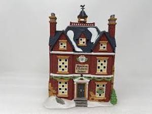 lot 8 image: Dept 56 - Dickens Village Collections Boarding & Lodging School - Heritage Village Collection