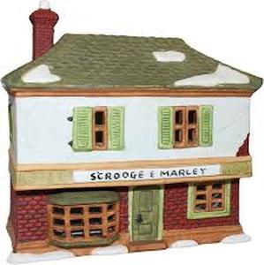 lot 22 image: Dept 56 - Dickens Village Collections Scrooge & Marley - Heritage Village Collection