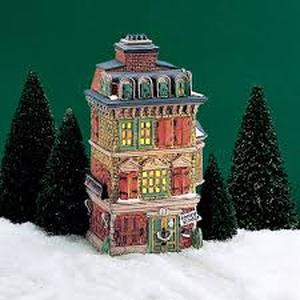 lot 56 image: Dept 56 - Dickens Village Collections The Flat of Ebenezer Scrouge - Heritage Village Collection