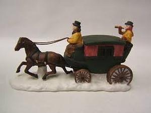 lot 69 image: Dept 56 - Dickens Village Collections Horse with Coach - Heritage Village Collection