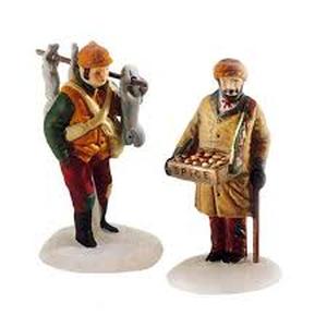 lot 85 image: Dept 56 - Dickens Village Collections Village Street Peddlers - Heritage Village Collection