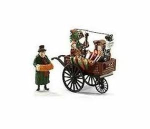 lot 97 image: Dept 56 - Dickens Village Collections Chelsea Market Curiosities Monger & Cart - Heritage Village Collection
