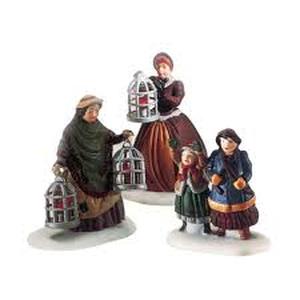 lot 104 image: Dept 56 - Dickens Village Collections The Bird Seller - Heritage Village Collection