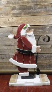 lot 116 image: 31 Standing Wood Decorative Santa Clause