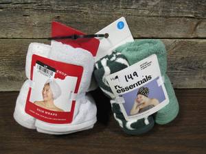 lot 184 image: Set of 2 2pk Bath Hair Wrap Set - Room Essentials