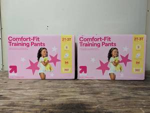 lot 710 image: 2 Cases - Girls Disposable Training Pants - 2T-3T - 86ct - up&up - 172 Total