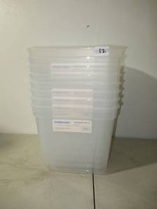 lot 12 image: Set of 8 Large Modular Storage Box - Brightroom-Clear