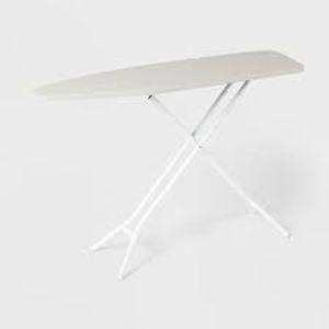 lot 33 image: Standard Ironing Board White Metal with Creamy Chai Cover - Room Essentials