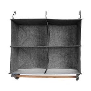 lot 38 image: Household Essentials 4 Pocket Wide Organizer with Hangbar Graphite